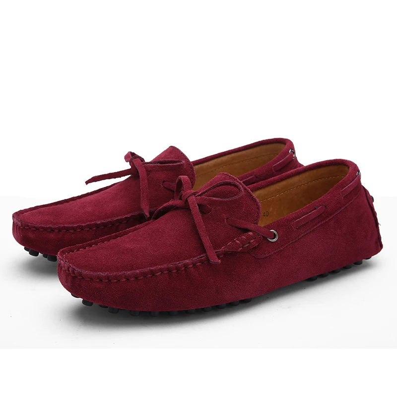 Size 38-49 Luxury Men Loafers Soft Moccasins Summer Shoes Man High Quality Mens Shoes Casual Suede Genuine Leather Driving Flats