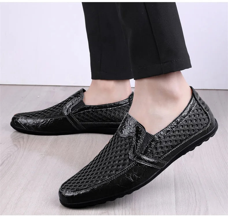 New Summer Men's Casual Shoes Breathable Mesh Men's Shoes Fashion Men Loafers Outdoor Non-slip Sneakers Light Walking Shoes