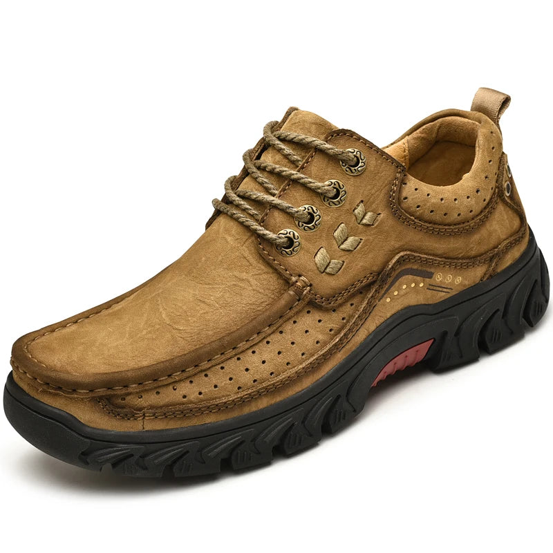 2025 New High Quality Men's Shoes 100% Genuine Leather Casual Shoes Waterproof Work Shoes Cow Leather Loafers Plus Size 38-46