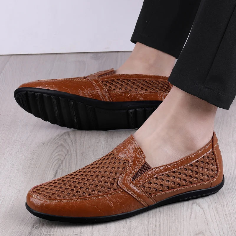 New Summer Men's Casual Shoes Breathable Mesh Men's Shoes Fashion Men Loafers Outdoor Non-slip Sneakers Light Walking Shoes