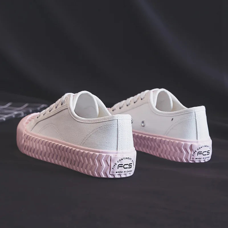 Canvas Shoes Female 2022 White Trendy Shoes Korean Ulzzang Cookies Sneakers Girls Vulcanized Shoes Casual Flat Heel 35-40 Pink