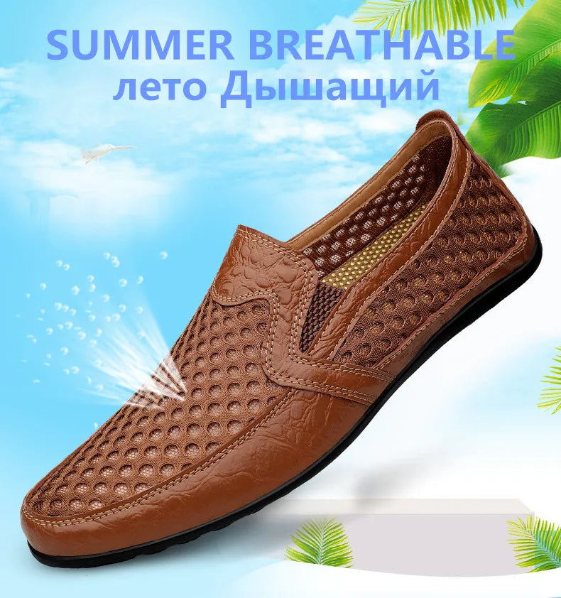 New Summer Men's Casual Shoes Breathable Mesh Men's Shoes Fashion Men Loafers Outdoor Non-slip Sneakers Light Walking Shoes