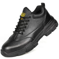 Black Safety Shoes Men Steel Toe Shoes Work Shoes Sneakers Male Anti-puncture Indestructible Security Boots Waterproof Leather