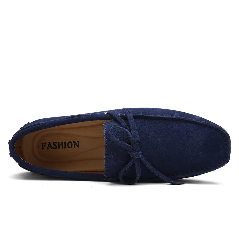 Size 38-49 Luxury Men Loafers Soft Moccasins Summer Shoes Man High Quality Mens Shoes Casual Suede Genuine Leather Driving Flats