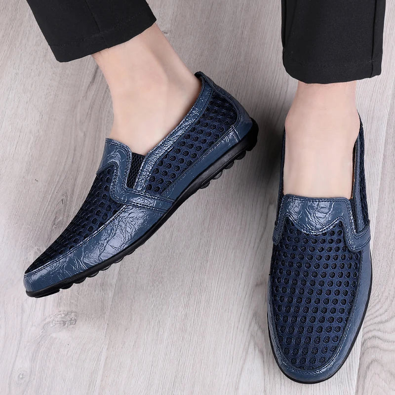 New Summer Men's Casual Shoes Breathable Mesh Men's Shoes Fashion Men Loafers Outdoor Non-slip Sneakers Light Walking Shoes