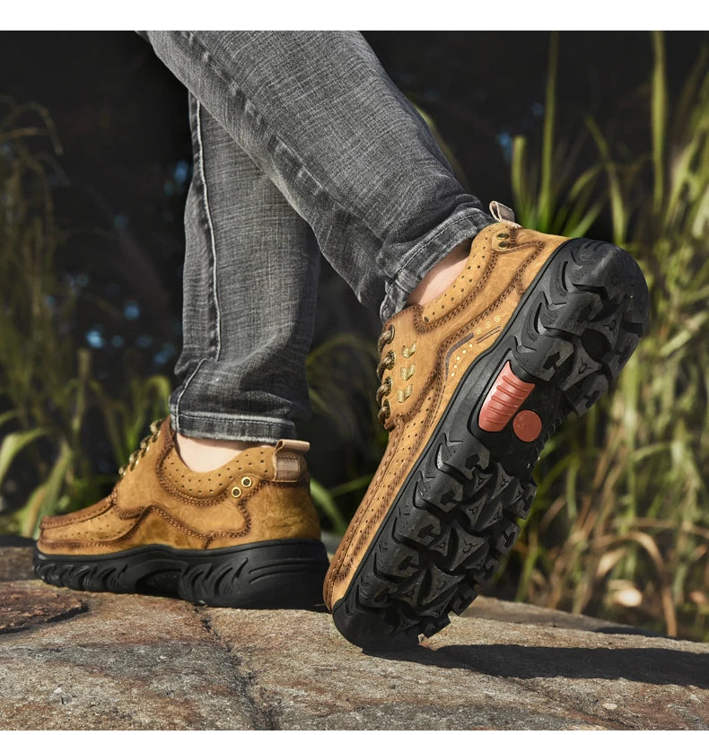 2025 New High Quality Men's Shoes 100% Genuine Leather Casual Shoes Waterproof Work Shoes Cow Leather Loafers Plus Size 38-46