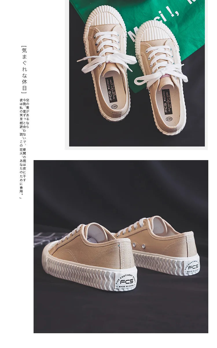Canvas Shoes Female 2022 White Trendy Shoes Korean Ulzzang Cookies Sneakers Girls Vulcanized Shoes Casual Flat Heel 35-40 Pink