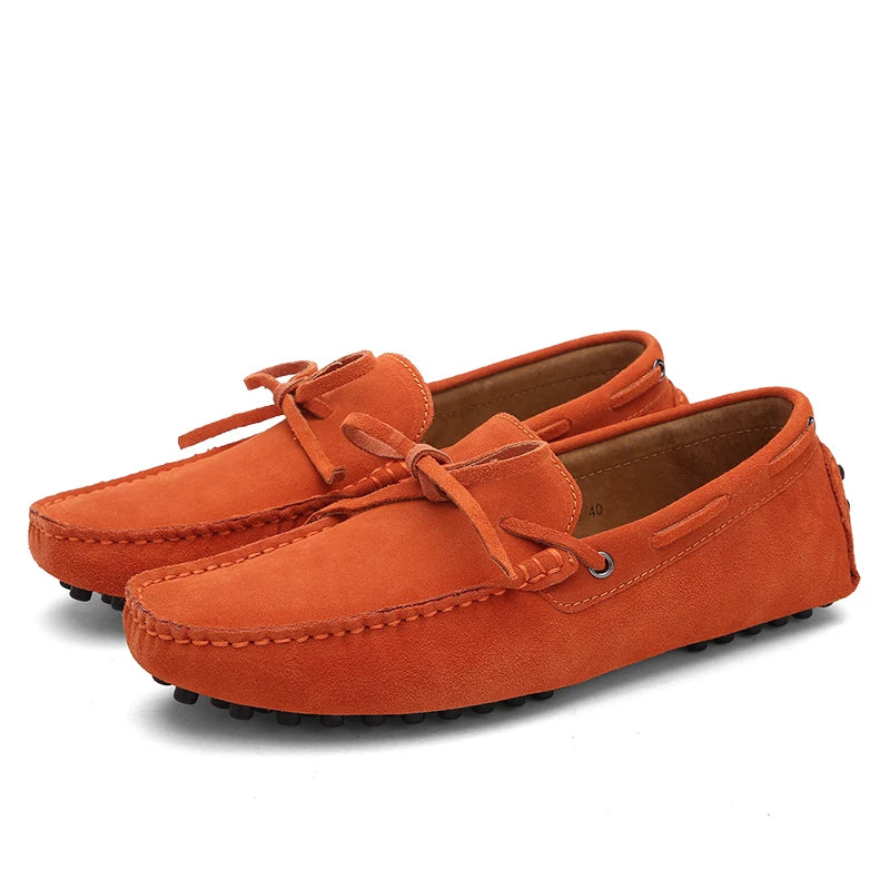 Size 38-49 Luxury Men Loafers Soft Moccasins Summer Shoes Man High Quality Mens Shoes Casual Suede Genuine Leather Driving Flats