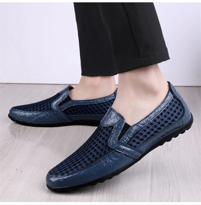 New Summer Men's Casual Shoes Breathable Mesh Men's Shoes Fashion Men Loafers Outdoor Non-slip Sneakers Light Walking Shoes