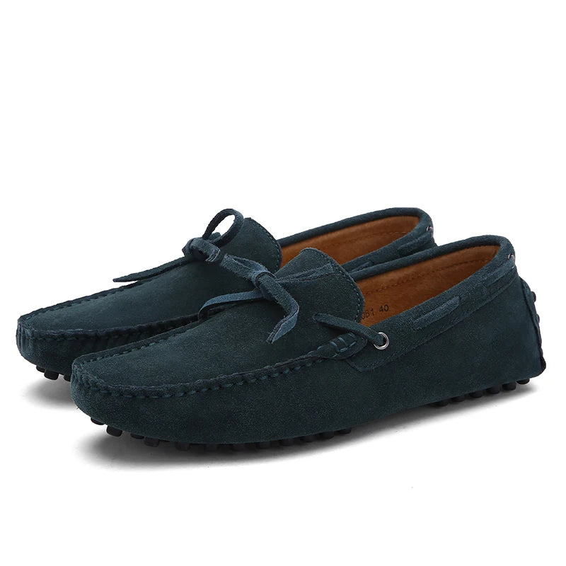 Size 38-49 Luxury Men Loafers Soft Moccasins Summer Shoes Man High Quality Mens Shoes Casual Suede Genuine Leather Driving Flats