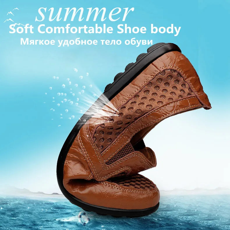 New Summer Men's Casual Shoes Breathable Mesh Men's Shoes Fashion Men Loafers Outdoor Non-slip Sneakers Light Walking Shoes