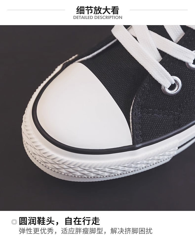 8cm High Heels Shoes Casual Canvas Shoes Platform Wedges High Top Ladies Hidden Wedge Heels Elevator Shoes