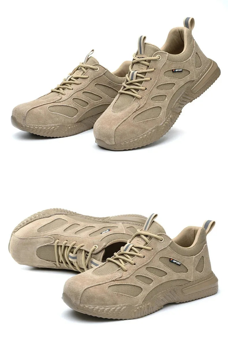 plastic toe cap safety shoes lightweight comfortable construction shoes for men protective work sneakers anti-slip work shoes