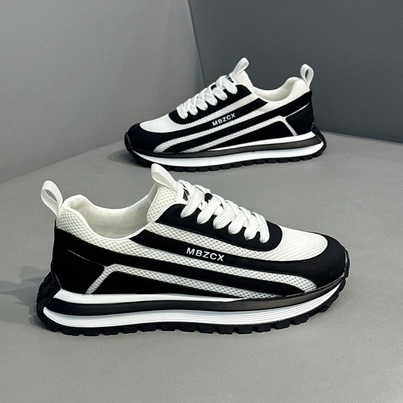 Chunky Sneaker Men Designer Retro Soft Sole Sport Shoes Fashion Casual Leather Fabric Breathable Height Increased Platform Shoes
