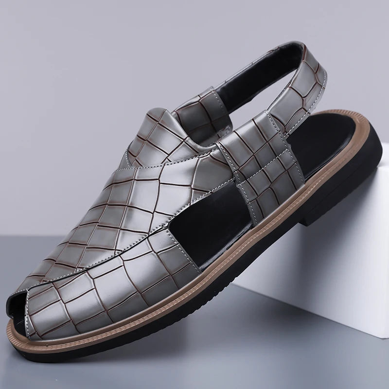 Men's Summer Fashionable Breathable Sandals Wear-Resistant Anti-Slip Comfortable Versatile Trendy Men's Shoes-2021