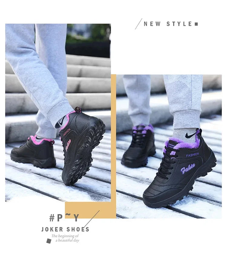 New 2025 Autumn Winter Sneakers Women Comfort Soft Sole Non Slip Casual Shoes for Women PU Waterproof Sport Shoes Zapatillas