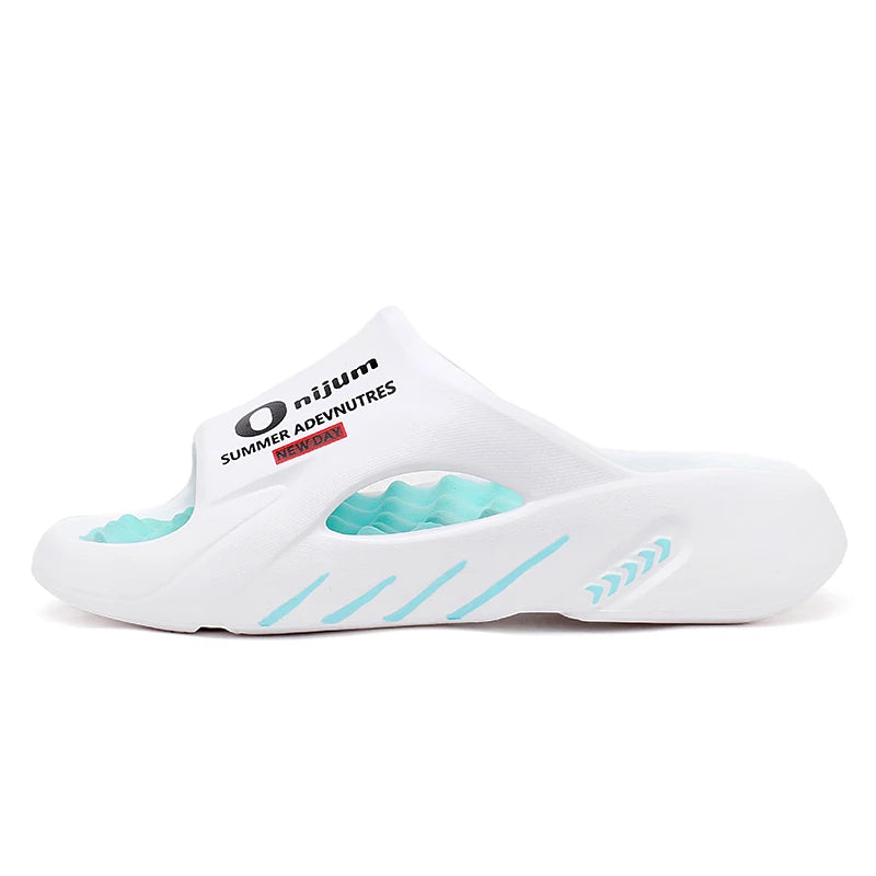 Men Slippers 2024 Summer New Platform Slides Sandals EVA Soft-sole Men Shoes Indoor Outdoor Walking Beach Shoes Flip Flops