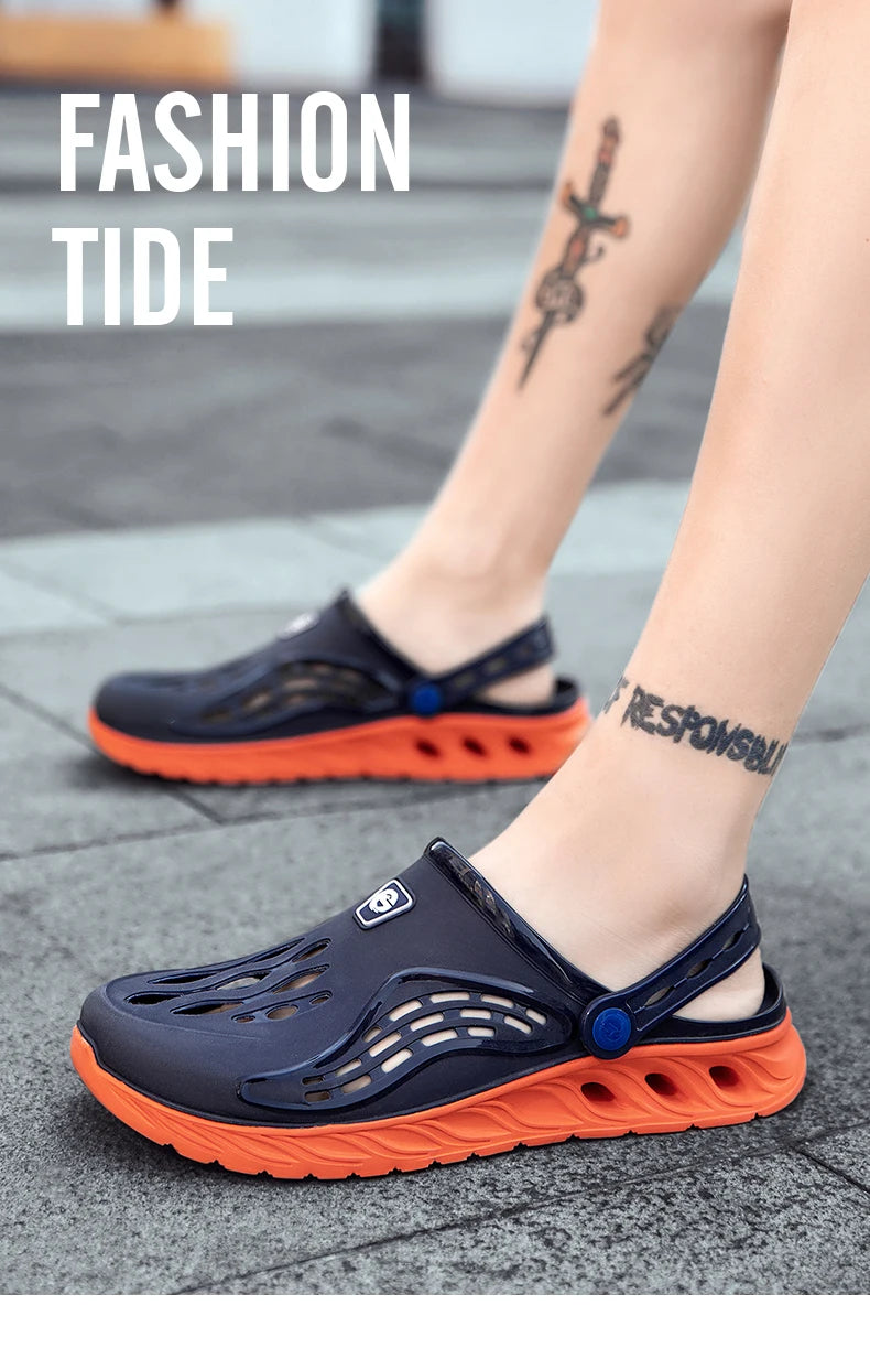 Summer Comfortable Men's Garden Clogs Male Outdoor EVA Injection Clogs Casual Sandal Men Beach Slippers Water Shoes Pool Sandals
