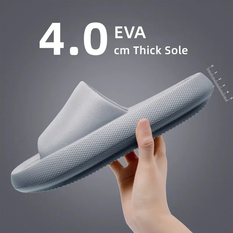 Big Size 48 49 Men Slippers Women Soft EVA Platform Thick Sole Slides Summer Beach Sandals Couples Home Anti-Slip Bathroom Shoes