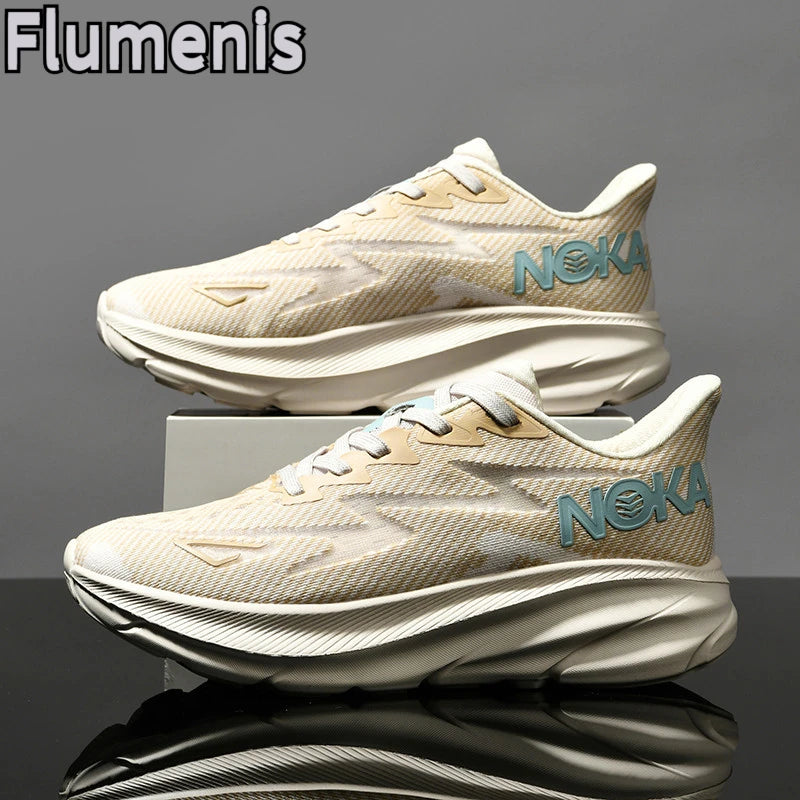 Men Sports Running Shoes Casual Carbon Plate Marathon Breathable Lightweight Women's Comfortable Athletic Nonskid Sneakers