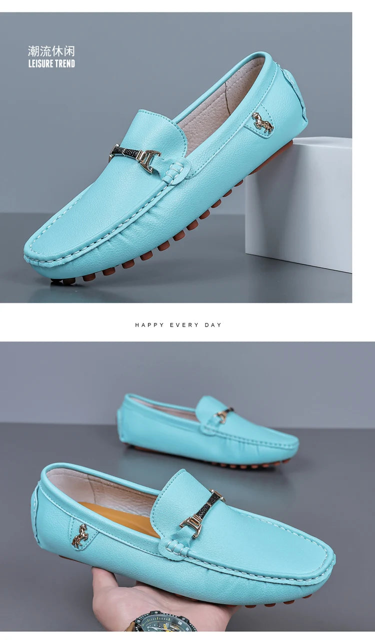 MAEDEF Men's Loafers 2024 Spring Autumn Fashion Shoes Men Classic Brand High Quality Leather Comfy Drive Shoes Boat Casual Shoes