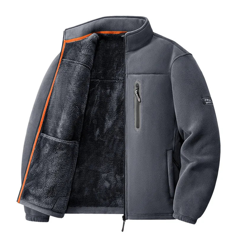 Men's Outdoor Fleece Jacket Autumn Winter Thickened Polar Fleece with Added Insulation New Season Warm Casual Coat