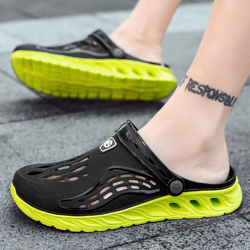 Summer Comfortable Men's Garden Clogs Male Outdoor EVA Injection Clogs Casual Sandal Men Beach Slippers Water Shoes Pool Sandals
