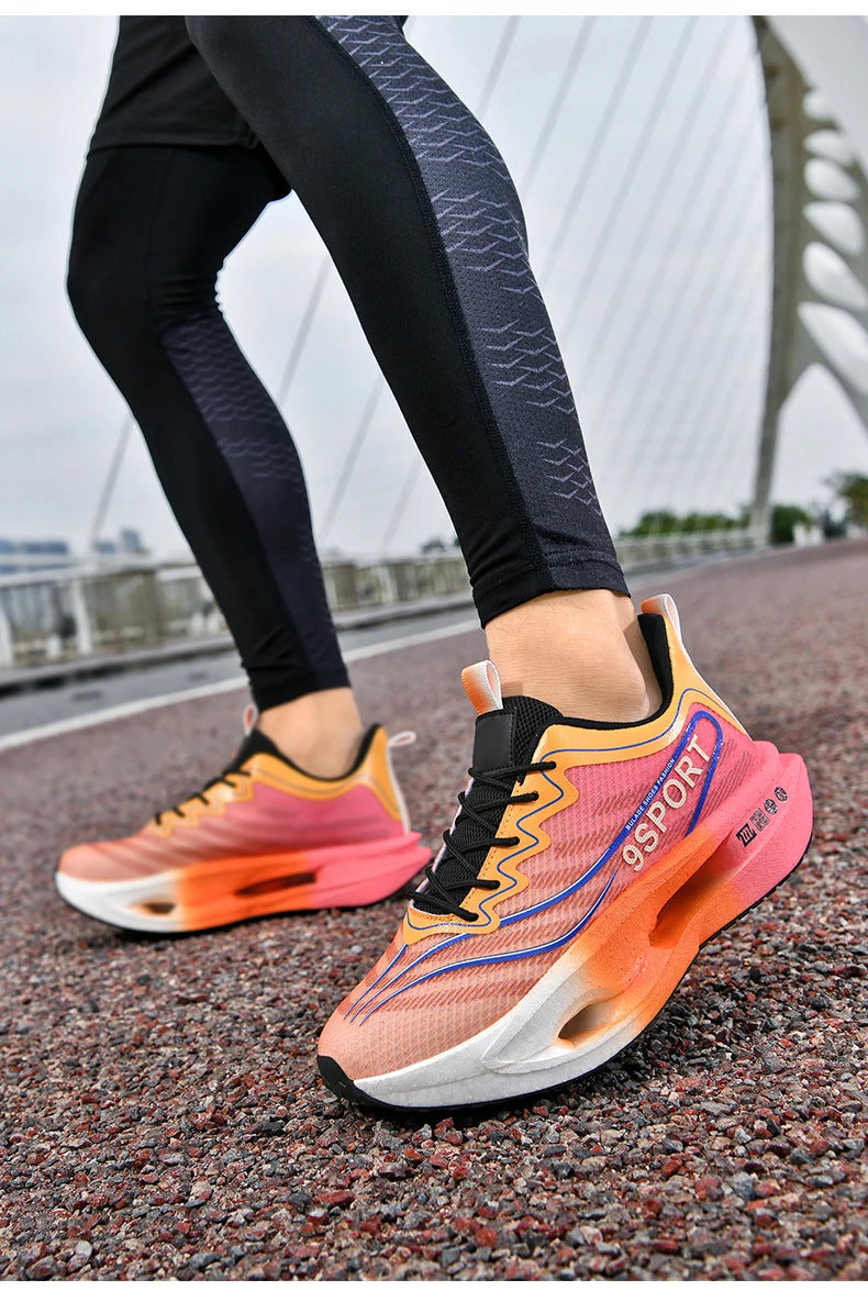 Running Shoes Carbon Board Speciality Marathon Men Sports Breathable Lightweight Women's Comfortable Athletic Nonskid Sneakers