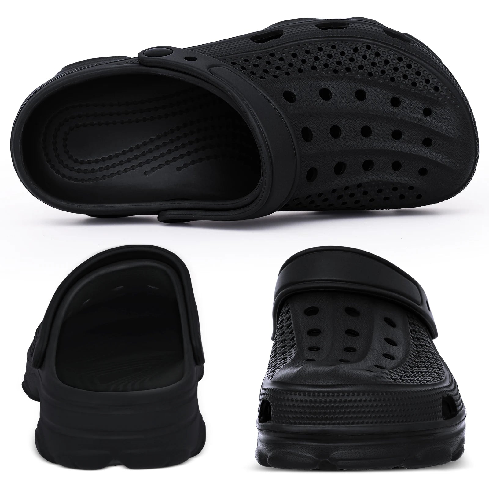 Comwarm Men Clogs Slippers Breathable Garden Sandals Non-Slip Comfort Beach Shoes Men Sandals Indoor Outdoor Casual Fishing Shoe