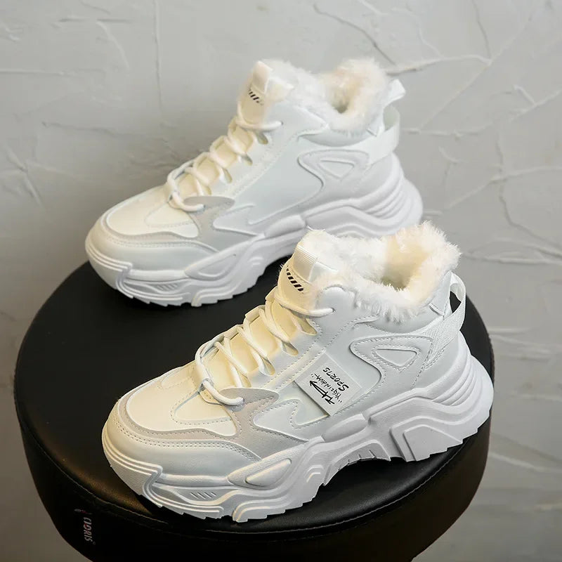 Chunky Platform Sneakers for Women Autumn New Fashion Thick Sole Vulcanized Shoes Woman Casual Non Slip Breathable Sports Shoes