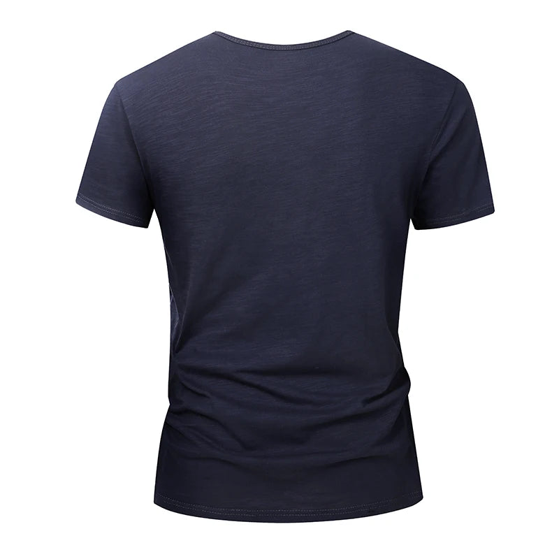 100% Cotton Men T-shirt Summer Short Sleeve Tops Tee Black White Male Clothing Soft High Quality Homme Tshirt Casual T Shirt Men