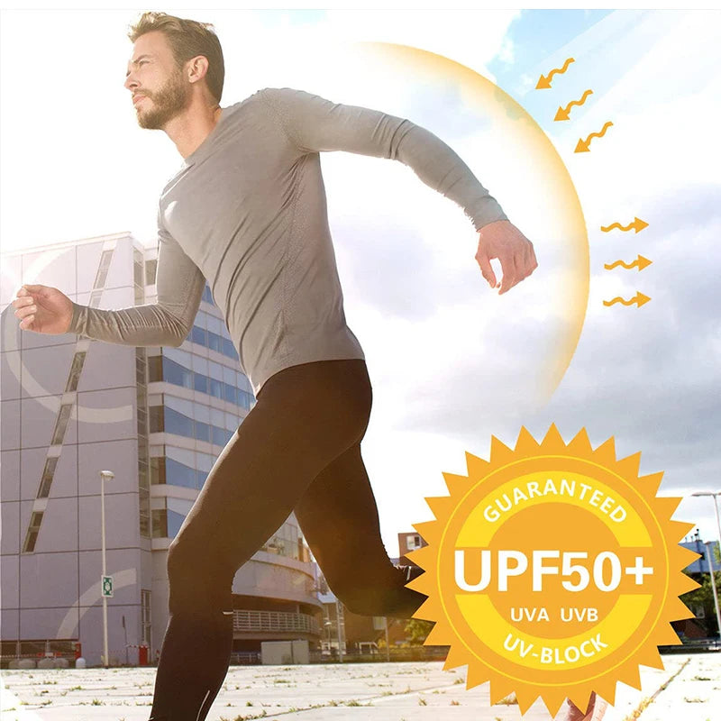 Men's Sun Protection shirts Summer UPF 50+ Long Sleeve Quick Dry Men Shirts Breathable Hiking Fish Performance Tops UV-Proof