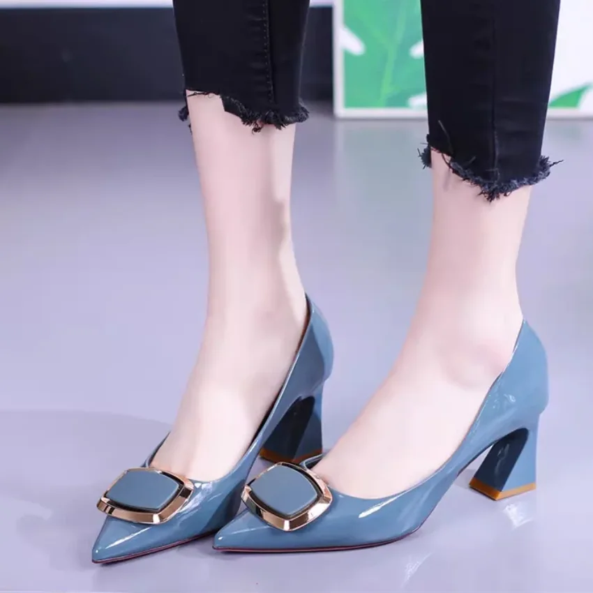 Women Cute Casual Brown High Quality High Heel Pumps Lady Casual Striped Shoes Female Sexy Party Shoes Bombas De Mujeres E5131