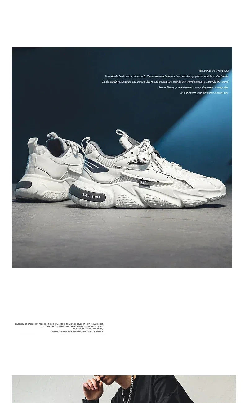 2025 Fashion and Comfortable Mesh Breathable Outsole Shoes Summer Hot Sale Mens Casual Shoes Thick Bottom Breathable Sneaker