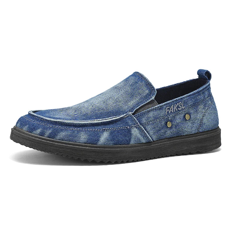 Men's Canvas Shoes Summer 2023 New Lightweight Breathable Soft Slip on Casual Shoes Fashion Beach Vacation Loafers Men Footwear