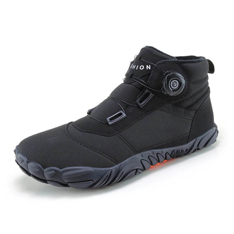 Men Winter Boots Outdoor Barefoot Boots for Women Ankle Boots Plush Warm Snow Shoes Non-slip Sneakers Plus Size Couple Shoes