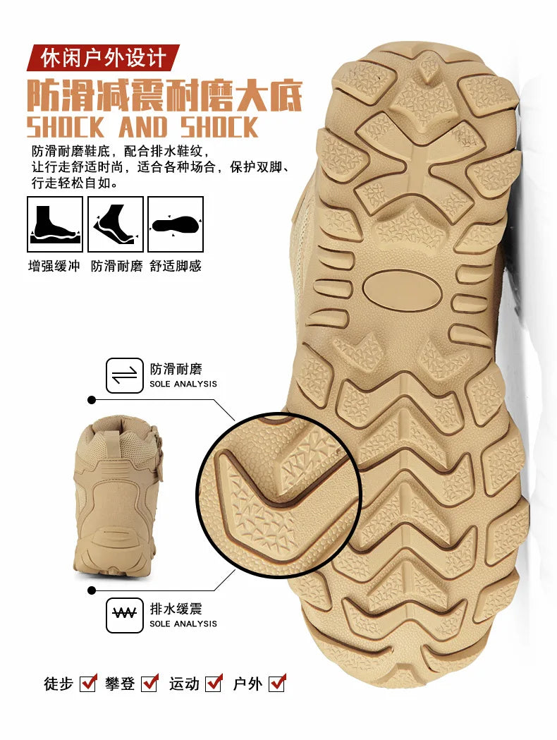 New Men's Boots Outdoor Hiking Boots Men Winter Desert Boots Motocycle Boots Zapatos Hombre