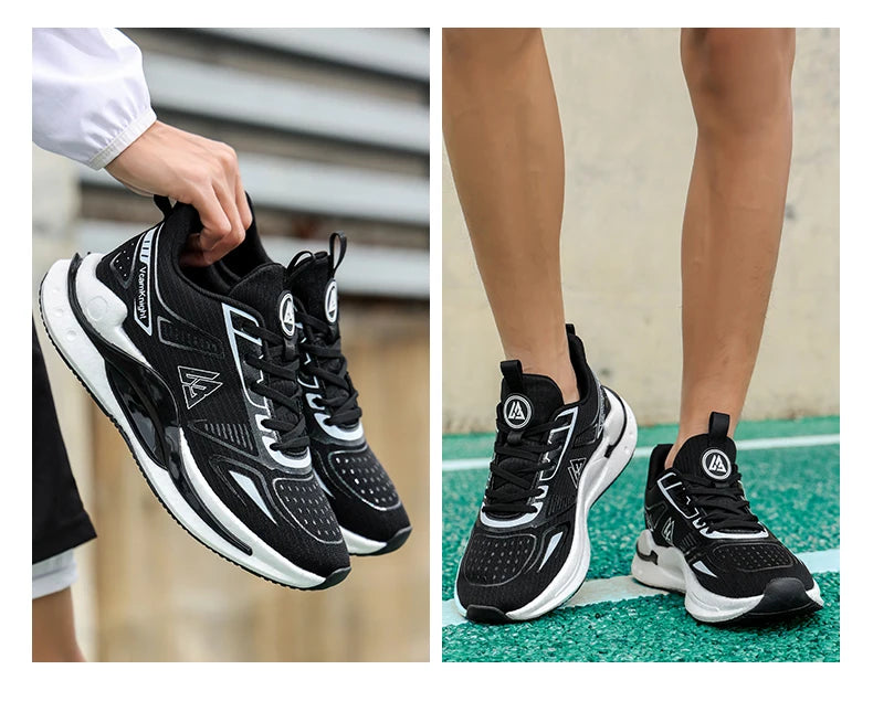 Lightweight Breathable Running Shoes Men Popcorn Shock Absorption Sneakers Flexible Anti Slip Outdoor Sports Shoes Summer Autumn