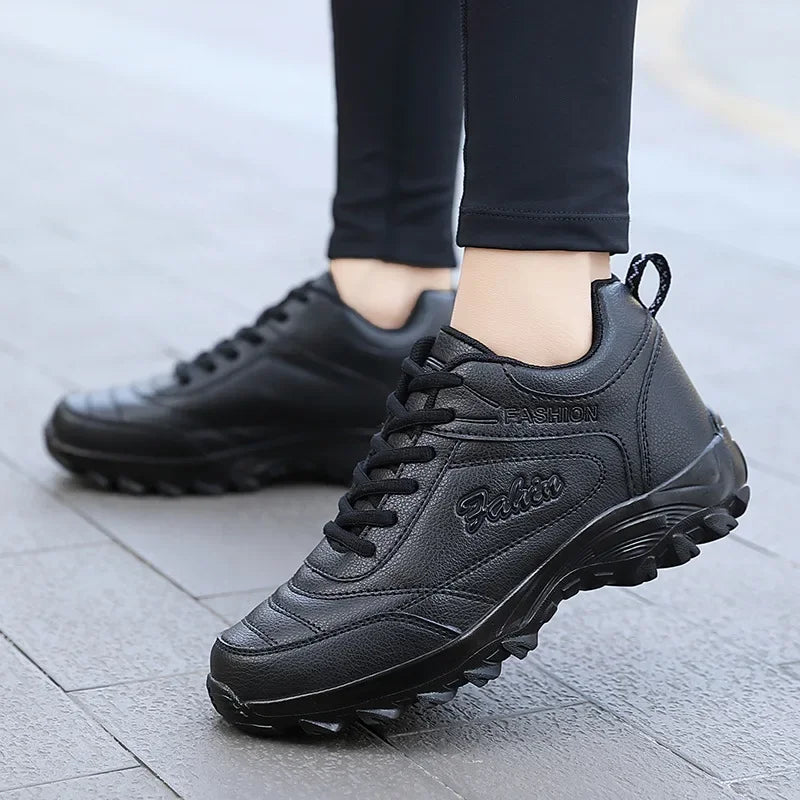 New 2025 Autumn Winter Sneakers Women Comfort Soft Sole Non Slip Casual Shoes for Women PU Waterproof Sport Shoes Zapatillas