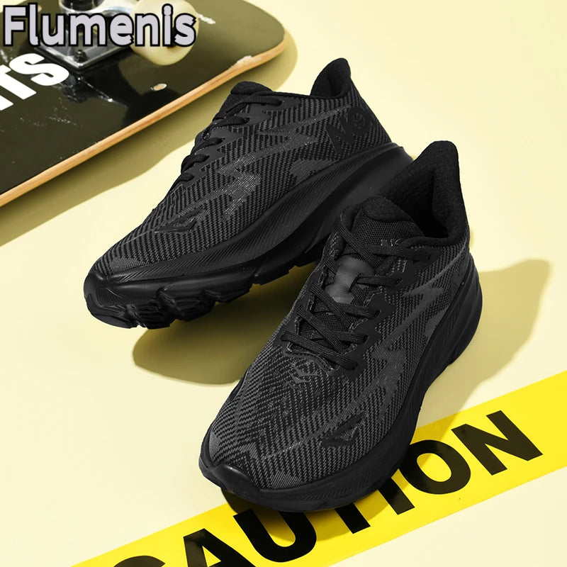 Men Sports Running Shoes Casual Carbon Plate Marathon Breathable Lightweight Women's Comfortable Athletic Nonskid Sneakers