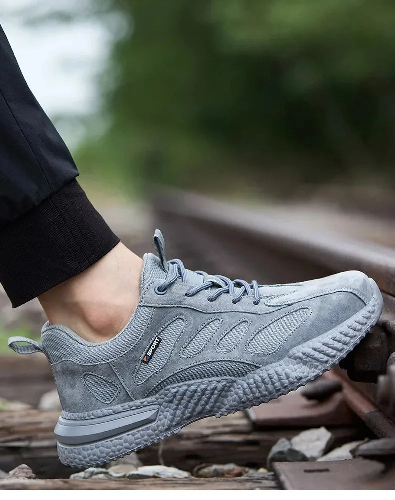 plastic toe cap safety shoes lightweight comfortable construction shoes for men protective work sneakers anti-slip work shoes