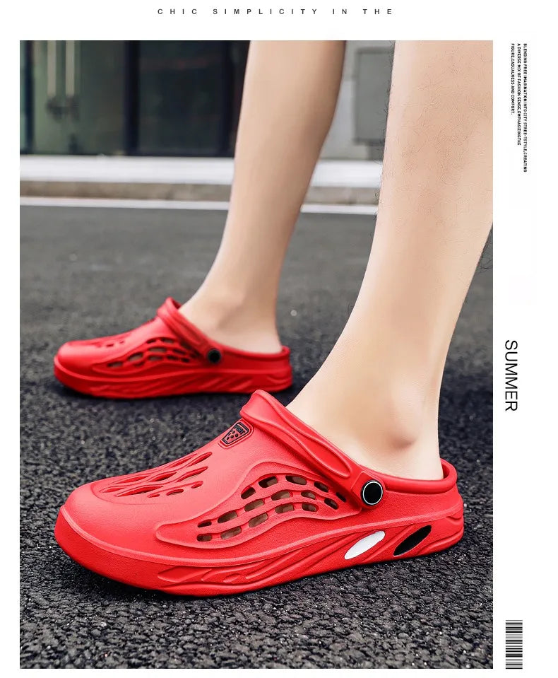 Male Slippers EVA Outdoor Vacation Simple Sandals Indoor Anti-slip Waterproof Clogs Off White Shose Summer Platform Shoes