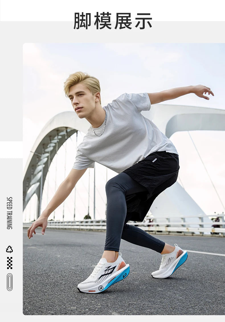 New Sports Shoes for Men Women Running Sneakers Carbon Plate Male Marathon Racing Shock-absorbing Athletics Sport Training Shoes