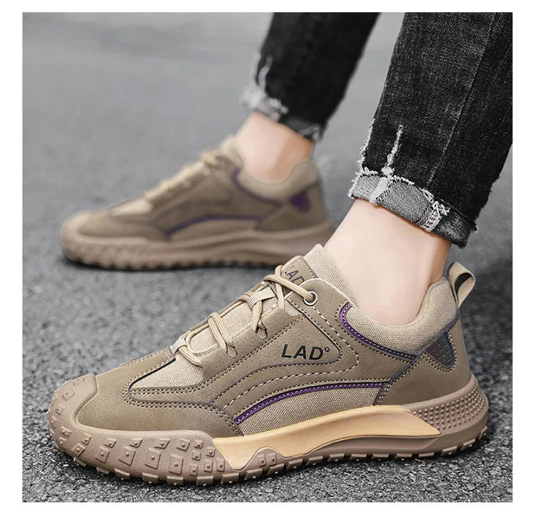 High Quality Men's Sneakers Classics Men Lace-up Shoe for Outdoor Breathable Hiking Shoes Comfortable Sneakers Male Safety Shoes
