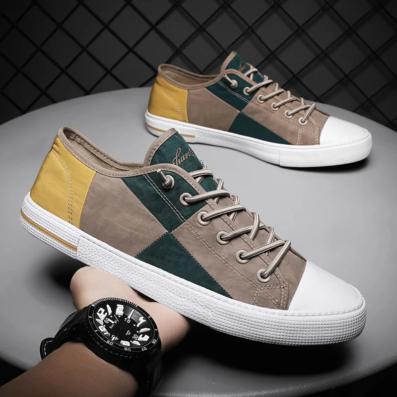 Men Sneakers Casual Shoes Men Flat Brand Fashion Canvas Shoes Comfortable Driving Tennis Sports Shoes Student