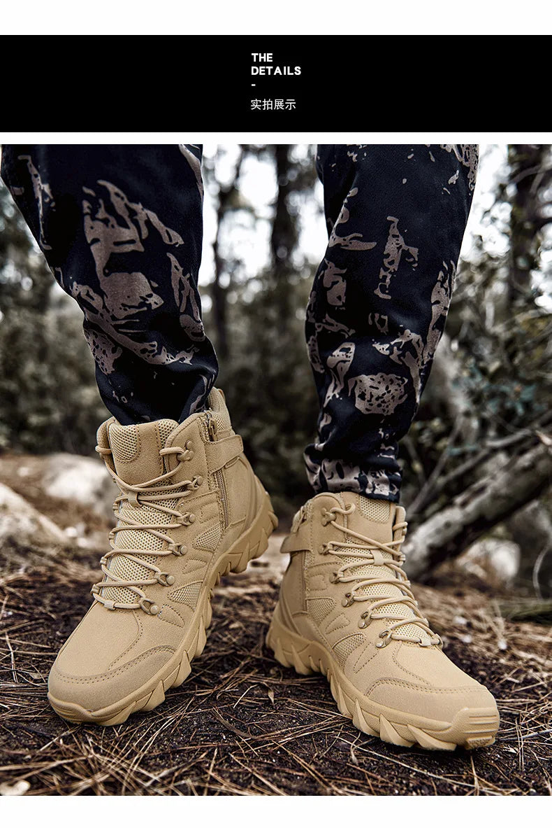 New Men's Boots Outdoor Hiking Boots Men Winter Desert Boots Motocycle Boots Zapatos Hombre