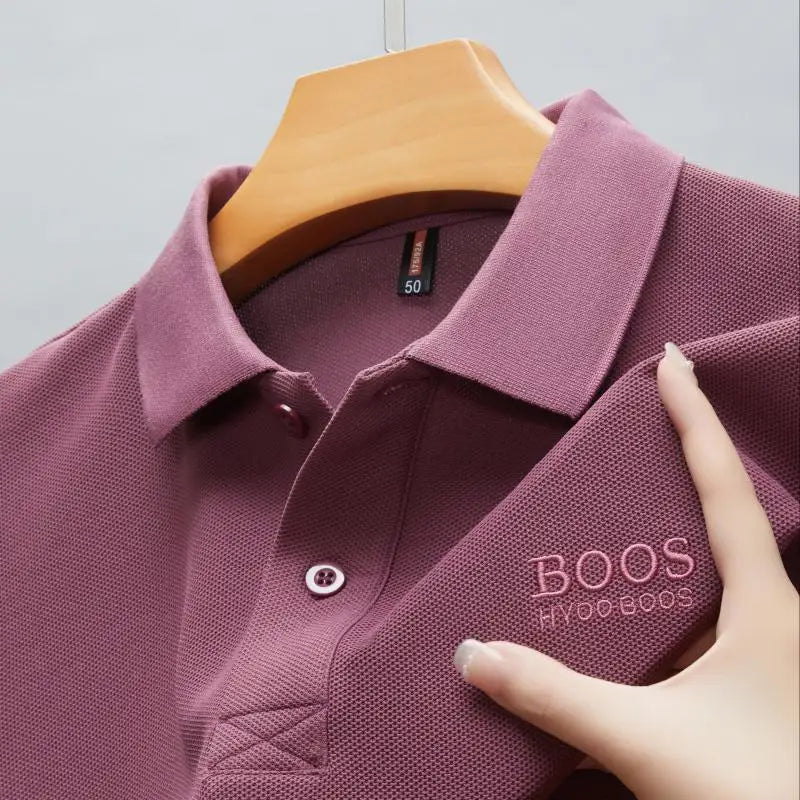 2025 Summer New Brand Embroidered Men's 100% Cotton Short Sleeve Polo Shirt Casual Breathable Top Tshirt Hot Selling