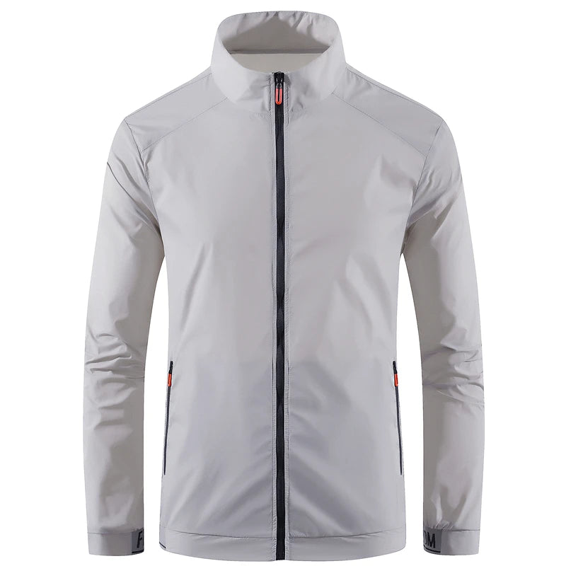 Men's sun protection clothes for summer ultra-thin breathable ice silk trendy fashion UV resistant air conditioning jacket jacke