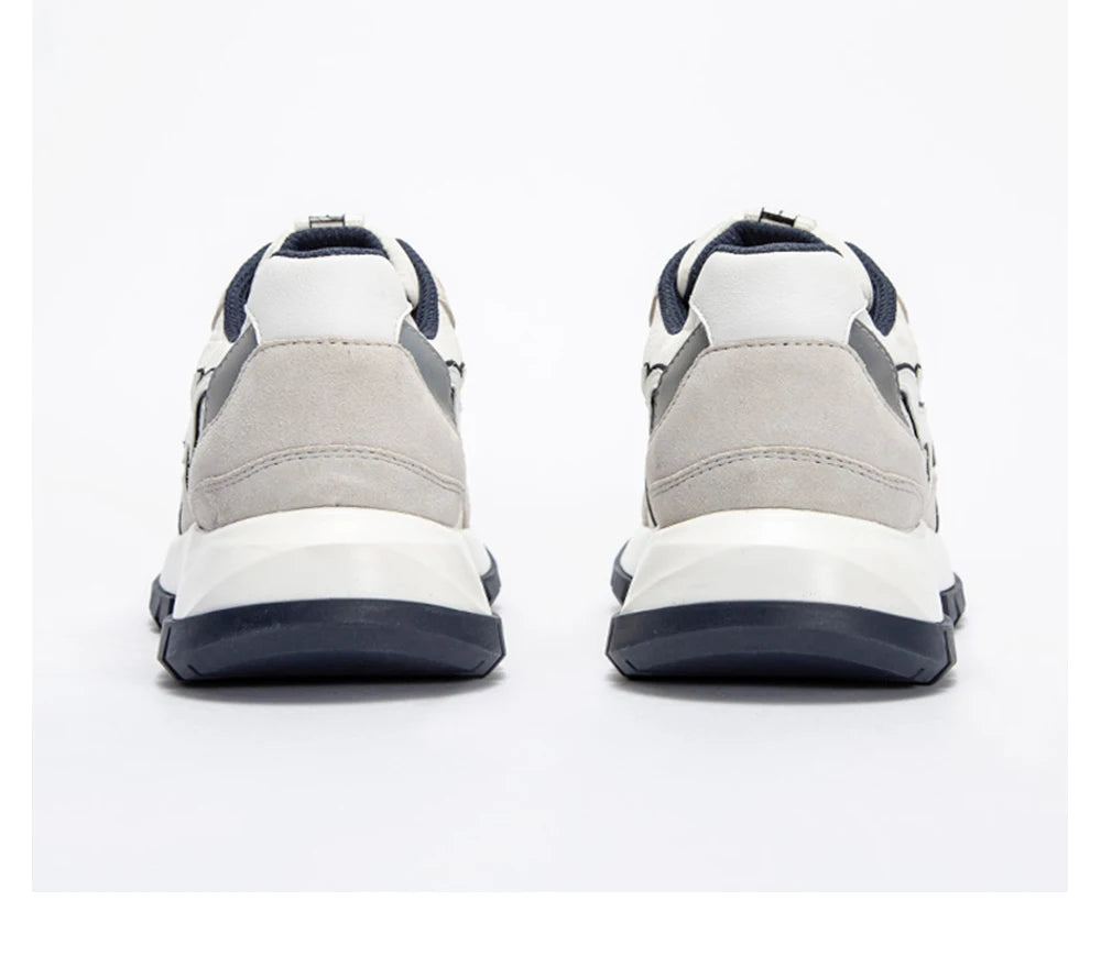 CHCH Women's Tennis Shoes 2024 Spring New Bull Leather+Fabric Spliced Casual Sports Shoes