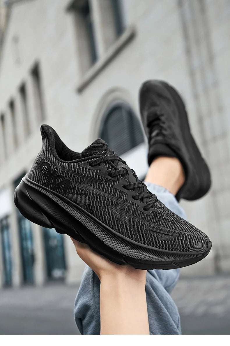 Men Sports Running Shoes Casual Carbon Plate Marathon Breathable Lightweight Women's Comfortable Athletic Nonskid Sneakers